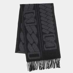 مملوكة مسبقًا Hermes Scarf Clic Se Nue Black/Anthracitoh 05 Cashmere100%