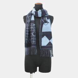 Pre Owned {"name": "Hermes Scarf Camail Jacquard Size Approximately170 25 Marine/Blue Orange Cashmere100%", "name_ar": "\u0648\u0634\u0627\u062d \u0647\u064a\u0631\u0645\u0633 \u0643\u0627\u0645\u064a\u0644 \u062c\u0627\u0643\u0627\u0631\u062f \u062d\u062c\u0645 \u