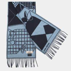 Pre Owned {"name": "Hermes Scarf Camail Jacquard Size Approximately170 25 Marine/Blue Orange Cashmere100%", "name_ar": "\u0648\u0634\u0627\u062d \u0647\u064a\u0631\u0645\u0633 \u0643\u0627\u0645\u064a\u0644 \u062c\u0627\u0643\u0627\u0631\u062f \u062d\u062c\u0645 \u