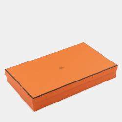 Pre Owned Hermes Cashmere Scarf "Rectoverso" Etoupe / Blue Ardoise Cashmere100%