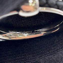 Pre Owned Hermes Fribustier Ring Size 58 Black Metal Leather