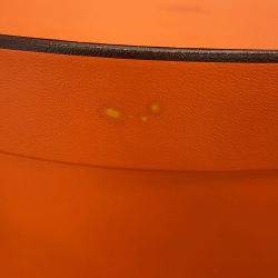 Pre Owned Hermes Rio H-Cut Hat Size 59 Beige/Gold Straw