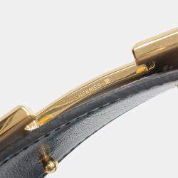 Pre Owned Hermès Leather H Reversible Belt (Z)