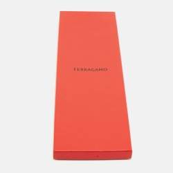 Pre Owned Hermès Orange Tie 7 Unie Pinces H Silk Tie