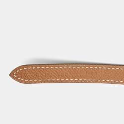 Pre Owned Hermes Carrousel 70 CM Reversible Buckle Belt Noir/Gold Swift and Epsom Leather