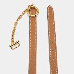 Pre Owned Hermes Carrousel 70 CM Reversible Buckle Belt Noir/Gold Swift and Epsom Leather