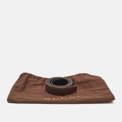 Pre Owned Hermes 105 CM Reversible Belt Strap Cacao/Noir Togo and Box Leather