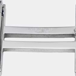 Pre Owned Hermes H Au Carre Palladium Finish Belt Buckle
