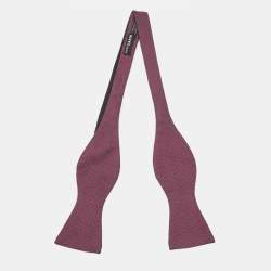 مملوكة مسبقًا Hermès Purple Dual Tone Jacquard Self Tie Bow Tie