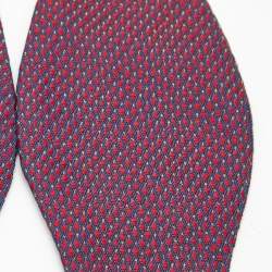 مملوكة مسبقًا Hermès Purple Dual Tone Jacquard Self Tie Bow Tie