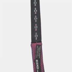 مملوكة مسبقًا Hermès Purple Dual Tone Jacquard Self Tie Bow Tie