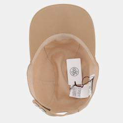 مملوكة مسبقًا Hermes Cap Miles Size 59 Kraft Cotton97% Polyurethane3%
