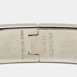 Pre Owned Hermès Clic HH Ultramarine Mat Enamel Palladium Plated Bracelet