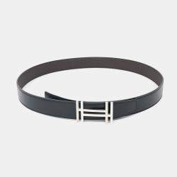 Pre Owned Hermès H Reversible Dark Chocolate Belt (U)
