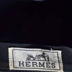 Pre Owned Hermès Navy Blue Neoprene Nevada Baseball Cap Size 54 
