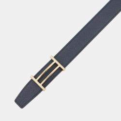 Pre Owned Hermes Rider Belt Size 90 Caban/White Epsom