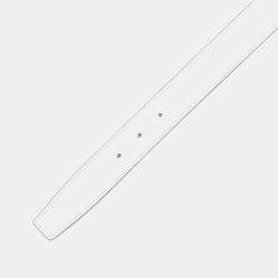 Pre Owned Hermes Rider Belt Size 90 Caban/White Epsom