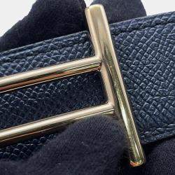 Pre Owned Hermes Rider Belt Size 90 Caban/White Epsom