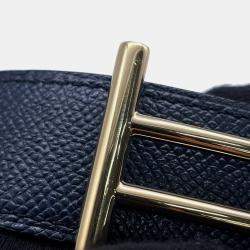 Pre Owned Hermes Rider Belt Size 90 Caban/White Epsom