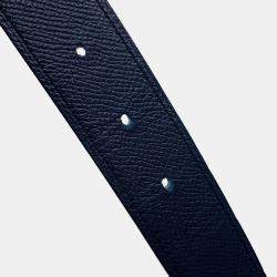 Pre Owned Hermes Rider Belt Size 90 Caban/White Epsom