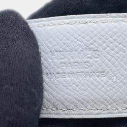 Pre Owned Hermes Rider Belt Size 90 Caban/White Epsom
