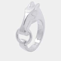 Pre Owned Hermes Gallop  SV925 Ring Size EU 59 