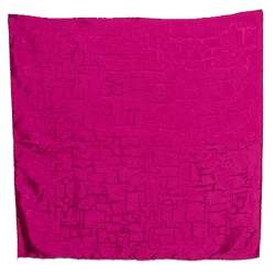 Pre Owned منديل جيب هيرمس حرير جاكارد مزخرف نقشة حدوته حصان أرجواني