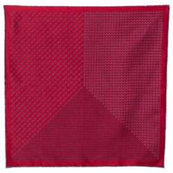 Pre Owned Hermes Maroon Horsebit Print Silk Twill Pocket Square 