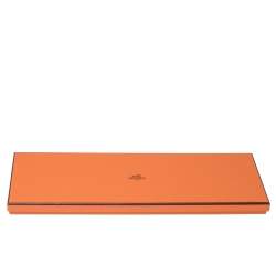 Pre Owned Hermes Yellow Anchor Print Classic Silk Tie 