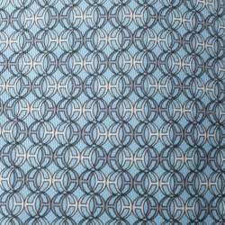 Pre Owned Hermes Pale Blue Geometric Print Classic Silk Tie