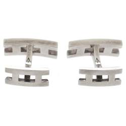 Pre Owned Hermès Sterling Silver Parallele Cufflinks