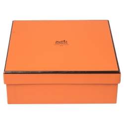 Pre Owned Hermes Black/Cacao Box Calf Leather Constance Reversible Belt 90CM