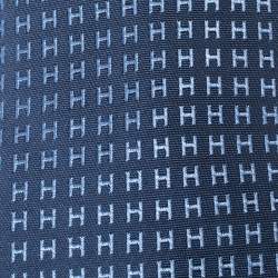 Pre Owned Hermes Thalassa Blue Faconnee H Silk Jacquard Tie