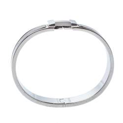 مملوكة مسبقًا Hermes Clic HH Enamel Palladium Plated Narrow Bracelet 