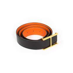 Hermes Reversible Leather Belt Size 100 Cm
