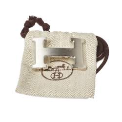 Pre Owned  Hermès Palladium Plated H Belt Buckle 32MM