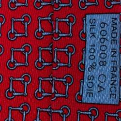 مملوكة مسبقًا Hermes Pink Printed Silk Classic Tie