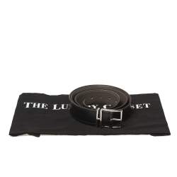 Hermes Black/Etain Box and Togo Leather Nathan Belt 95CM
