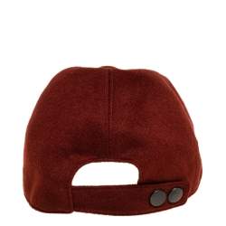 Hermés Rustic Brown Cashmere Baseball Cap Size 57