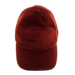 Hermés Rustic Brown Cashmere Baseball Cap Size 57