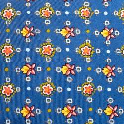 Pre Owned ربطة عنق هيرمس تراديشنال حرير مطبوع أزرق