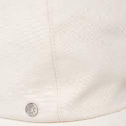 Pre Owned كاب هيرمس سيرينا قطن كريمي بالشعار المزين مقاس 57