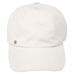 Pre Owned كاب هيرمس سيرينا قطن كريمي بالشعار المزين مقاس 57