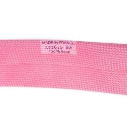 Pre Owned Hermès Rose Pink Nattée de Soie Tie
