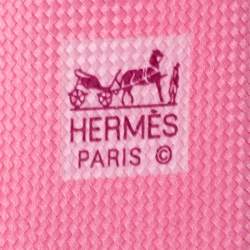 Pre Owned Hermès Rose Pink Nattée de Soie Tie
