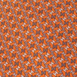 Pre Owned Hermès Orange 7 H Equilibre Silk Tie