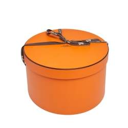 Pre Owned Hermes Navy Blue Striped Detail Hemp Claudio Hat (59)