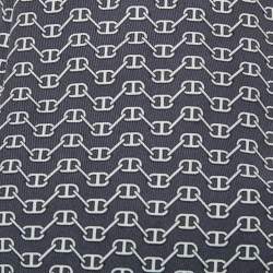 Pre Owned Hermès Grey Chaine d'Ancre Print Silk Tie