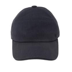 مملوكة مسبقًا Hermes Navy Blue Embroidered H Cotton Cap (57) 