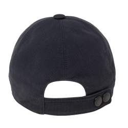 مملوكة مسبقًا Hermes Navy Blue Embroidered H Cotton Cap (57) 